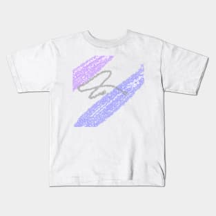 Pink Purple glitter sparkle art design Kids T-Shirt